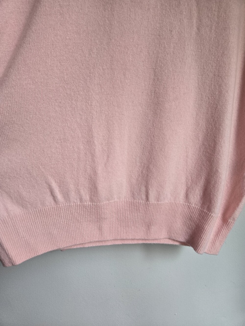 STATE FUSIO Prenium Quality Pink V-Neck Merino Wool & Cashmere Knit Sweater - Picture 6 of 10